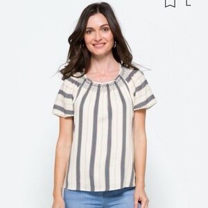 DANIEL RAINN Mallory Embroidered Boho Top